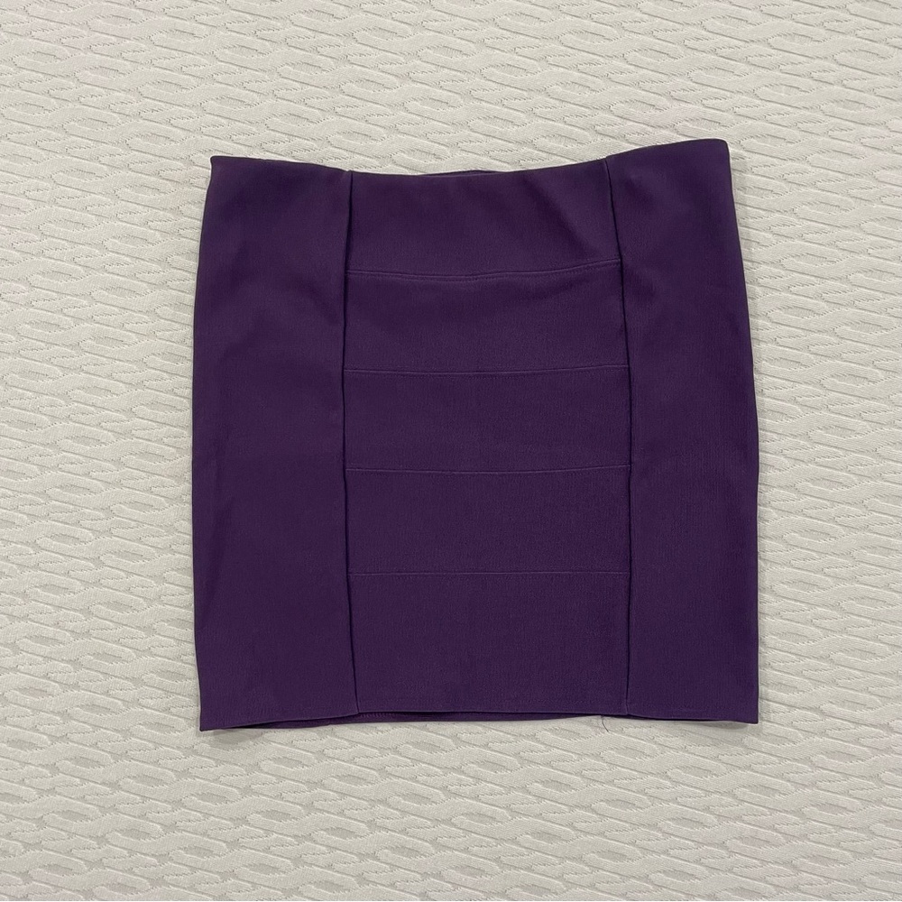 Guess Purple High Waisted Bandage Skirt